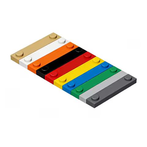 55pcs MOC building blocks 92593 small particle building blocks 41740 1X4 with 2 particle thin plates