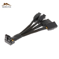 Serciya สายพ่วง4X8ขาต่อ16Pin (12 + 4)สายอะแดปเตอร์ต่อขยาย15.5ซม. สำหรับคอมพิวเตอร์ลดศอก RTX4080การ์ด