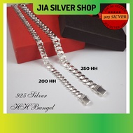 Ready Stock | 925 纯银 男款手链 | Original 925 Silver Bracelet Bangle HH For Men | Gelang Tangan HH Lelaki Perak 925