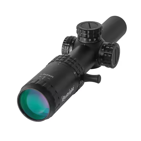 1-5X24 Tactical Optical Rifle Scope Red and Green Illuminated Reticle Hunting Scopes Compact Scope A