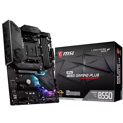 MSI MPG B550 GAMING PLUS-Performance Gaming Motherboard (AMD AM4 DDR4 M.2 USB 3.2 Gen 2 HDMI ATX), A