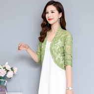 Áo khoác nữ áo khoác len ren Bolero cỡ lỡn Khăn choàng nữ áo khoác mỏng dễ phối khăn choàng nhỏ bãi