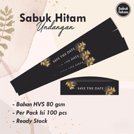 [100 PCS] AESTHETIC BLACK WEDDING INVITATION BELT - "SAVE THE DATE* WRITING