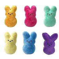 Peeps Bunny Plush Toy |15cm Soft Marshmallow-Style Rabbit Stuffed Doll, Kawaii Pillow for Kids & Fan