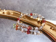 黑金超七、紅膠花 天然石手鍊