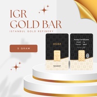 5g Gold Bar IGR 999.9 - Emas 24K LBMA Certified (Gold Investment)