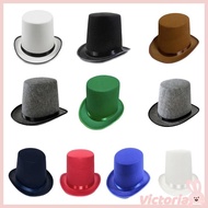 VIC Vintage Fedora  Hat Solid Color Short Brim  Hat Western Cowboy Hat for Boy Men Adults Cap Panama