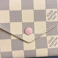 LV棋盤白小錢包