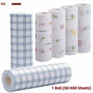 SAMM 1Roll/400Sheets Disposable Lazy Cleaning Rags, Dry Wet Dual-Use Degreased One-Time Dishcloth,  