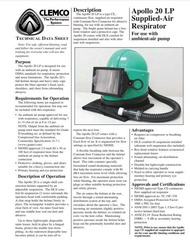Clemco Apollo 21299 20 LP Respirator Helmet Assy Ambient Air pump Helm