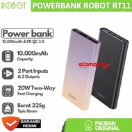 Power bank Robot RT11 Purple Gradient Gradasi 10000mAh Powerbank Resmi