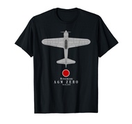 A6M Zero Tech Drawing WWII Japanese Fighter Airplane T-shirt
