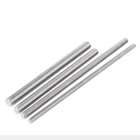 Full-threaded screw rod made of 304 stainless steel, length 200/300/400 mm, threaded teeth, M6 size