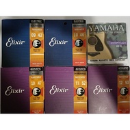 Tali gitar Guitar/Electric Elixir 010/011/012 buy one free one Yamaha tali