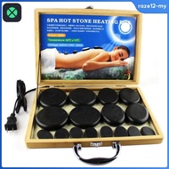 1F] Portable SPA Massage Hot Stone Heater Warmer Heating Box for 16Pcs Stones