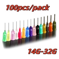 100Pcs Screw Needle Nozzle Plastic Steel Extra Fine Dispensing Consumables Dispenser Accessories Nee
