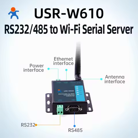 RS485 RS232 Serial to WiFi Device Server Modbus RTU to TCP Ethernet Converter Support wireless Modbu