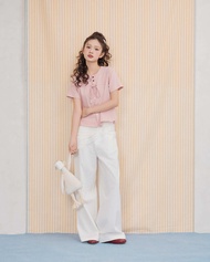 Áo sơ mi cộc tay cổ tròn mix cúc - Pillow Top - 𝒃𝒚 𝑼.𝒇𝒐𝒖𝒏𝒅