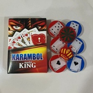 Biji Karambol Rangkap 2 Lapis Tebal 5 mm Motif Kartu Remi Master King / Random | koin krambol dua la