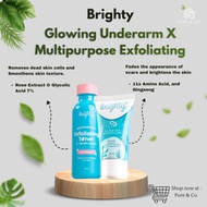 BRIGHTY MULTIPURPOSE EXFOLIATING TONER X GLOWING UNDERARM - PEMUTIH KETIAK DAN CELAH PAHA - PEMUTIH 