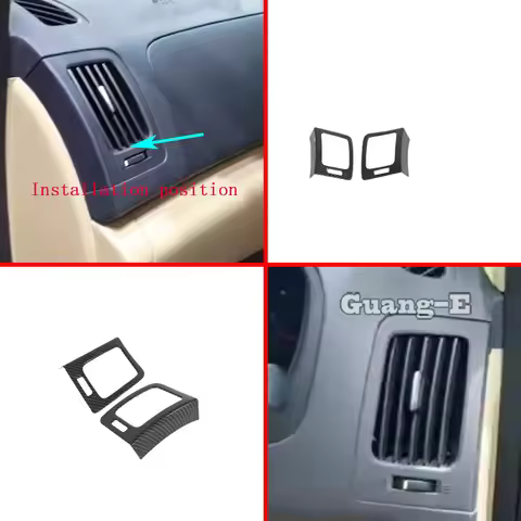Car Carbon Fiber Air Conditioning Outlet Vent Garnish Cover Frame Trim Stick For Hyundai Starex H-1 