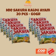 [20pcs] Sakura Instant Noodles Chicken Broth 50+10 gr extra 20 Percent