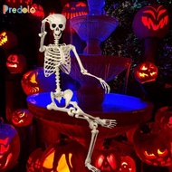 [Predolo] Skeleton Halloween Decoration Life Size Ornament Haunted House Prop Human Bones for Outsid