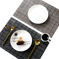 placemats for dining table PVC waterproof Dining Mats Table Set Washable Vinyl Woven Insulation Heat Resistant Kitchen Table Mat 45*30CM