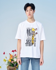 Niyom Jeans collection INDIGO : เสื้อยืด Oversize รุ่น TSO-108 สกรีนลาย ผ้าCotton ผ้ายืด