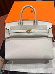 Hermes Birkin 25 Epsom sellier GHW奶昔白金扣