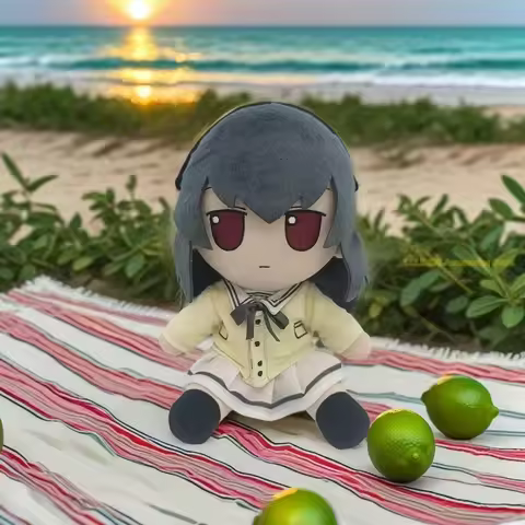 Cute Fumo YOU and ME and HER: A Love Story Anime Sone Miyuki Cartoon Girl Sitting Throw Pillow Cospl