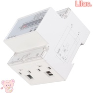 VIOLETLILAC KWh Meter, Single Phase 4P 10-40A Electric Meter, Digital Meter DDM75S Din-rail Energy M