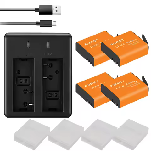 1350mAh PG1050 SJ4000 PG900 battery + USB Dual charger For SJCAM SJ5000 SJ6000 SJ8000 M10 EKEN 4K H8