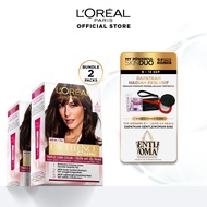 (PAKET HEMAT ISI 2) LOreal Paris Excellence Creme Triple Care Hair Color #4 Brown (Cat / Pewarna Ram