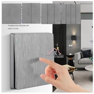 [SILVER] ON OFF SWITCH WALL SWITCH LAMP SWITCH FAN SUIS LAMPU RUMAH SUIS KIPAS 1 GANG 2 GANG 3 GANG 