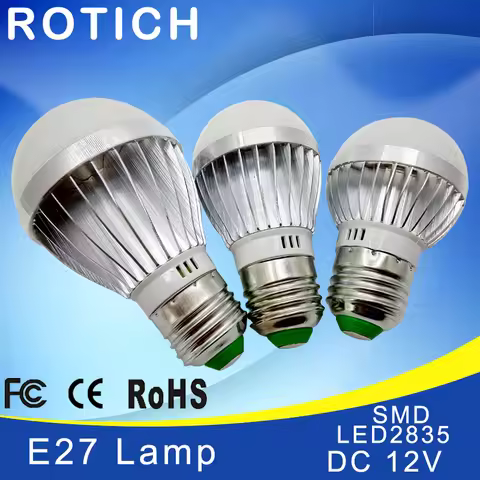 E27 E14 LED Bulb Lights DC 12V smd 2835chip lampada luz E27 lamp 3W 6W 9W 12W 15W 18W spot bulb Led 