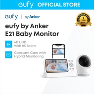 eufy by Anker E21 Baby Monitor 4K UHD with 8X Zoom Hybrid Monitoring with AI Detection and Alert 24/