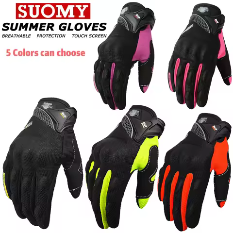 Summer Suomy Motorcycle Gloves Pink Purple Motorcyclist Gloves Men Cycling Gloves Breathable Touchsc