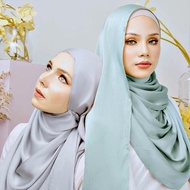 Women Plain Pleated Crinkle Wrinkle Chiffon Muslim Hijabs Shawls Muslim Turban Tudung pashmina wholesale MSL151