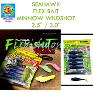 FISHDOM SEAHAWK FLEX-BAIT 20X STRETCH WILDSHOT MINNOW 2.5” / 3.0” SOFT BAIT SP PLASTIC KILLER SIAKAP