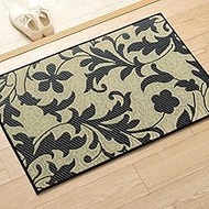 Ikehiko 1081980034704 Grass Entrance Mat, Rug, Rectangular, F-Nem, Black, Approx. 27.6 x 47.2 inches