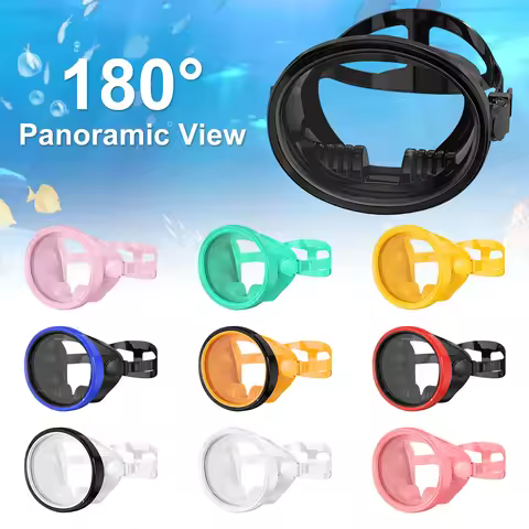 Full-Face Snorkeling Mask Waterproof & Fog-Free 180° Vision Fisherman's Oval Diving Goggles for Adul
