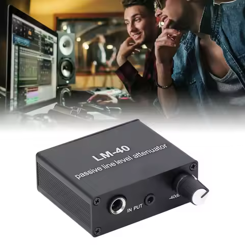 Sound Passive Attenuator ‑40db‑15db Adjustable Sound Volume Control Attenuator with 3.5mm Output Cab