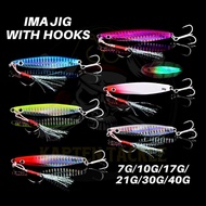 【KAPTEN】IMA Jig with Hooks 7g/10g/17g/21g/30g/40g FISHING Lure  Jig lure/Light Jig Fast Jig Slow Jig