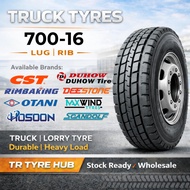 700-16 Tubetype Light Truck Tyre | DUHOW | HOSOON | OTANI| SCANDOLF | DEESTONE | RIMBAKING | CST
