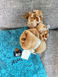 美國官網購入 Jellycat Bashful Giraffe soother 咬咬巾 安撫巾 初生 bb