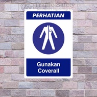 Coverall sign stickers 15x20cm, 20x30cm, & 30x40cm