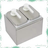 [ColaxiefMY] Stainless Steel Sauce Dispenser Pump 2L Spice Pump Bottle for Use in Restaurants And Ho