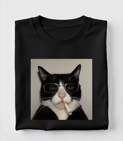 Fashion New bye Fun CAT Meme camiseta regalo feo camisa regalo estúpido camiseta de gato inapropiado