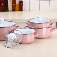 HY&amp; Enamel Enamel Pan Enamel Stew Pot Soup Pot Cooking Snail Rice Noodles Pot Cooking Enamel Hot Pot Induction Cooker Ga